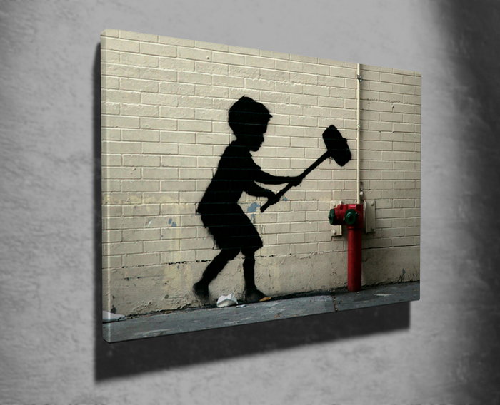 Wallity Lienzo Decorativo Banksy WY34 (50 x 70 cm) Wallity Lienzo Decorativo Banksy WY34 (50 x 70 cm)